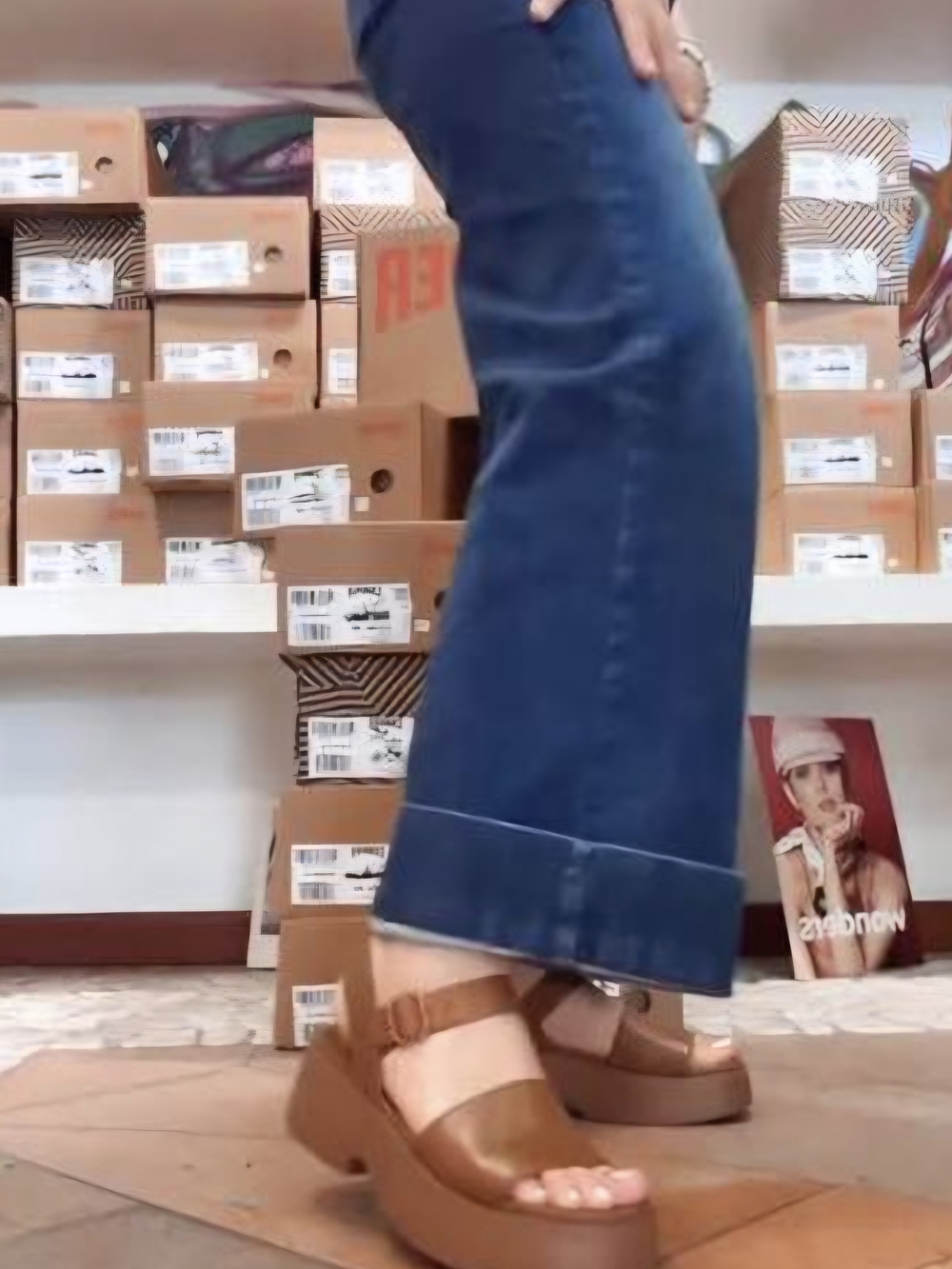 Camper Ankle Strap Lightweight Wedge Sandals in Burgundy 38EU / 7.5US - Picture 8 of 14